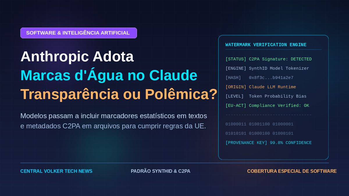 Anthropic Adota Marcas d'Água no Claude: Como Funciona a Tecnologia de Rastreamento e os Debates na Indústria