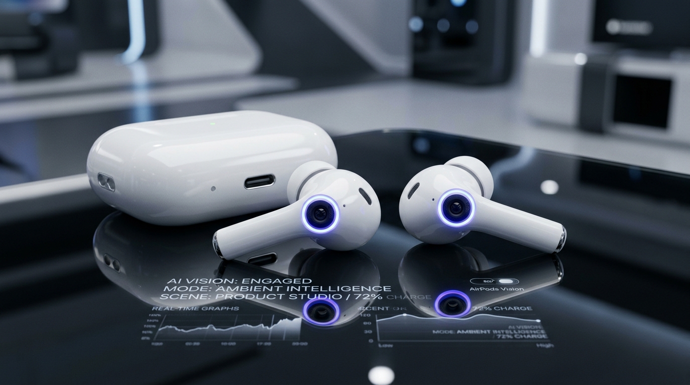 Vazamento no macOS Revela AirPods com Câmeras em Ação e Recursos de Inteligência Visual da Apple