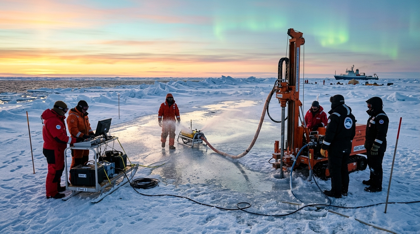 Engenharia Polar: Cientistas Criam Gelo Artificial no Ártico com Tecnologia Simples e Revertem Décadas de Degelo