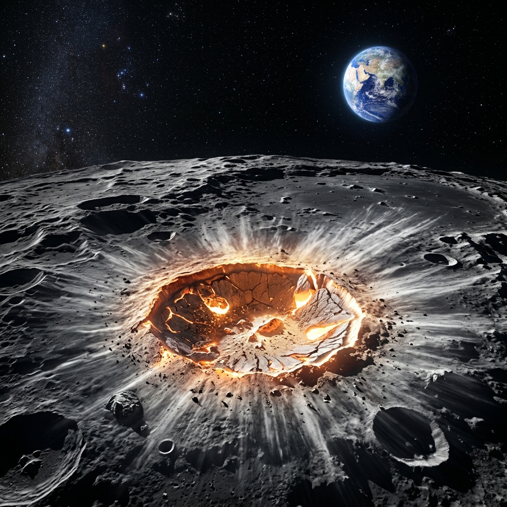 Cientista da NASA descobre enorme e nova cratera na Lua por acaso