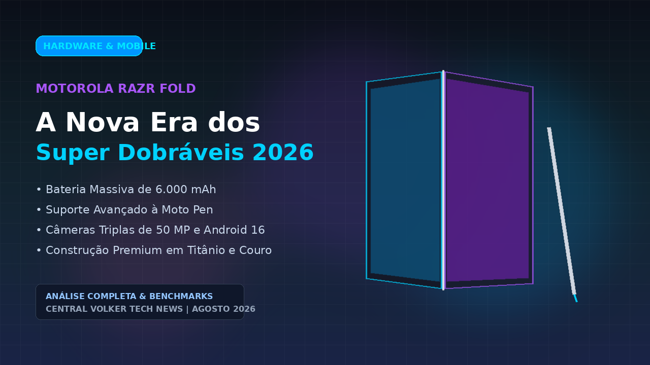 Motorola Revoluciona Mercado de Dobráveis com o Razr Fold e Linha Ultra: Bateria de 6.000 mAh, Moto Pen e Desafio Direto à Samsung