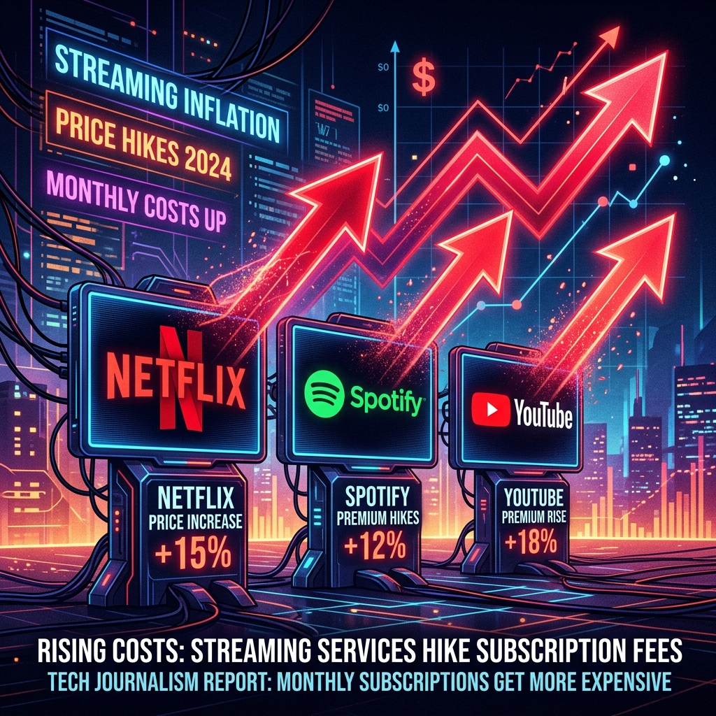 Aumento nos Preços dos Streamings em 2026: Netflix, Spotify, YouTube e Outros